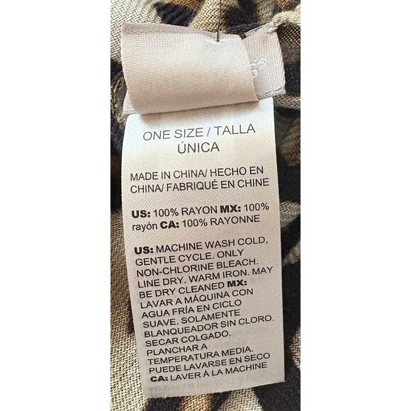 CHICO'S Leopard Fusion Ruana Open Front Wrap One Size New with Imperfections - Picture 4 of 6